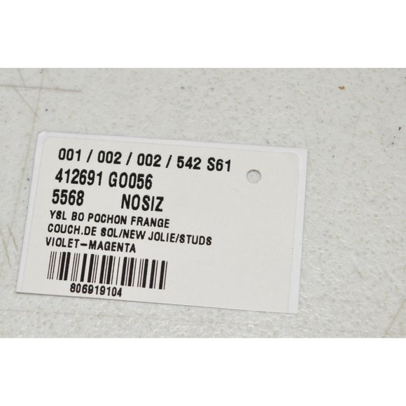 New Saint Laurent YSL 412691 Small Helena Studded Fringed Bucket Crossbody Bag - Picture 6 of 9